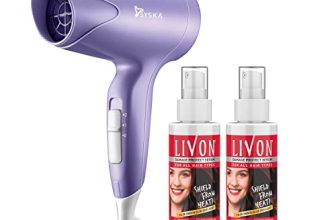Livon Damage Protect Serum For Women & Men, Protection Up To 250°C & 2X Less Hair Breakage, 100 Ml (Pack Of 2) With Syska Hair Dryer
