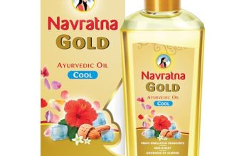 Navratna Gold Ayurvedic Oil |Non Sticky And Non Greasy |Mild Fragrance| Goodness Of Almonds And 9 Ayurvedic Herbs |Relieves Body Aches, Sleeplessness, Headache And Fatigue, 500Ml