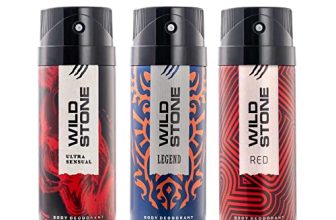 Wild Stone Ultra Sensual, Red And Legend Deodorants Body Spray For Men, Long Lasting Deo Combo Pack Of 3 (200Ml Each)