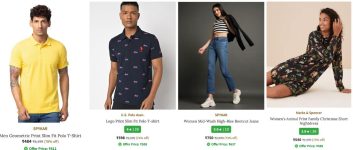 AJIO Loot : Upto 80% Off On Branded Clothing.US Polo Asssn. : Men : Women : Boys : Girls : Marks and Spencer :Women : Men : Spykar :Men : Women : Puma : Men : Women :
