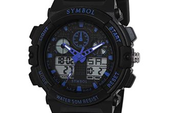 Amazon Brand – Symbol Men Silicone Analogdigital Black Dial Watch-Az-Sym-Ss21-1270C, Band Color-Black