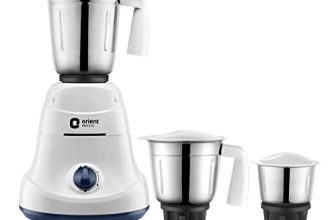 Orient Electric 750W Mixer Grinder | Super Power 750 Mgsp75Wb3 3 Jar With 3 Ss Jars | Longer Life Balanced Coil Motor | Abs Body | Uniform Grinding | 5 Years Motor Warranty