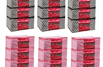 Saree Covers With Zip Non Woven Fabric/Wardrobe Organizer For Clothes/Cloth Storage Bags/Large Size Transparent Window Clothing Storing Bag/Combo Pack Garments Cover/ (Black/Pink) Set Of 24