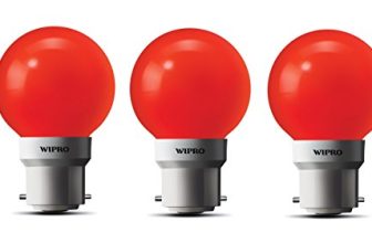 Wipro Safe Light N10006 B22 0.5-Watt Led Night Lamp (Red, Pack Of 3)