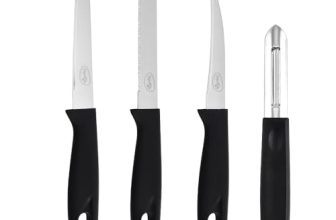 Pigeon By Stovekraft Edge High Grade Stainless Steel 4 Pcs Kitchen Knife Set | Black