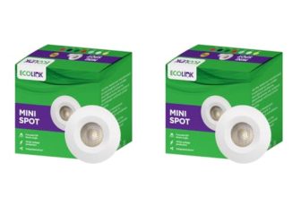Ecolink 2W Led Spot Light | B15D Mini Spot Light For Display & Home Decoration | Cut Out: 35Mm, Color: Cool White, Pack Of 2