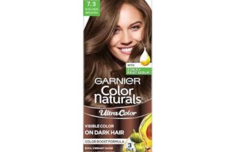 Garnier, Hair Colouring Creme, Long-Lasting Colour, Smoothness & Shine, Color Naturals, Shade: 7.3 Golden Brown, 55Ml + 50G