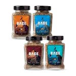 Rage Coffee Combo Pack Of 4 – Irish Hazelnut & Dark Chocolate & Creme Caramel & Sparky Orange Flavoured Ground Coffee 50 Gms Each, Glass Bottle