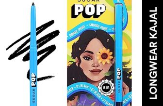 Sugar Pop 16Hr Longwear Kajal | Waterproof & Smudge-Proof | Intense Matte Finish | Sunflower Seed Oil & Vitamin E | Velvet Smooth Application | Transfer-Proof | 0.3Gm – Black