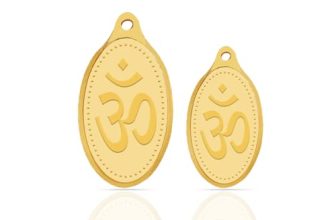 Whp Jewellers 3 Gram (2 Gm + 1 Gm) Yellow Gold Om Pendant Combo