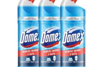 Domex Hemir Fresh Guard Disinfectant Toilet Cleaner Liquid, Ocean Fresh, 1 L| Pack Of 3, Freshness For 100 Flushes