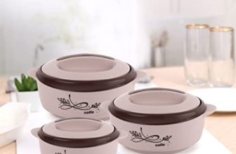 Cello Sapphire Insulated Inner Steel Casserole Set Of 3, Brown (500Ml, 1000Ml, 1500Ml)| Hot Box For Kitchen | Hot Pot | Chapati Box | Locks In The Cold & Heat For Long | Serving Bowl With Lid |
