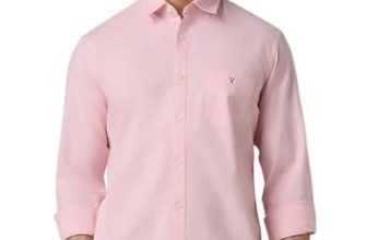 Van Heusen Men’S Slim Fit Shirt (Vssfuslfe93727_Pink