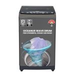 Haier 8 Kg 5 Star Oceanus Wave Technology Toughened Glass Fully Automatic Top Loading Washing Machine (Hwm80-826Dnzp, Magic Filter, Softfall, Near Zero Pressure, Titanium Grey)