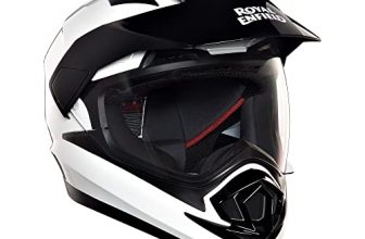 Royal Enfield Ds Escapade Isi Certified Full Face Riding Motorcycling Helmet White&Black(L) 58 Cm-High Impact Grade Thermoplastic&Vented Eps Liner For Superior Impact Protection And Durability