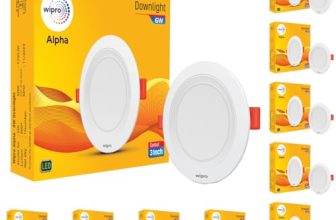 Wipro 6W Alpha Downlight For Junction Box | Pink |3 Inch Cutout, 22Mm Height | Surge Protection Upto 350 Va | High Voltage Protection Upto 4Kv | Pack Of 10