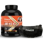Fitspire Evika Fit Pro Plus Whey Protein With Bag For Men & Women | 36 Gram Protein & 7.76G Bcaa | 100% Whey Fuel For Muscle Strength And Recovery | Kesar Pista – 4Lbs