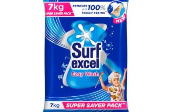 Surf Excel Easy Wash Detergent Powder7 Kg | Superfine Washing Powder | Dissolves Easily & Removes Tough Stains | Suitable For All Washing Machines