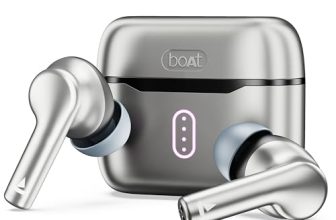 Boat Airdopes 141 Pro Buds, 13Mm Drivers, Metallic Finish, 60Hrs Battery, 4Mics Enx, Fast Charge, Ipx5, V5.3 Bluetooth Tws In Ear Earbuds Wireless Earphones With Mic (Surfer Silver)
