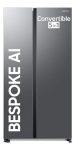 Samsung 653 L, 3 Star, Frost Free, Double Door, Convertible 5-in-1 Digital Inverter, Side By Side AI Enabled Smart Refrigerator with WiFi (RS76CG8003S9HL, Silver, Refined Inox)