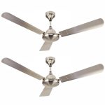 Havells 1200mm Orion Energy Saving Ceiling Fan (Brushed Nickel, Pack of 2)