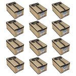 PrettyKrafts Shirt Cover | Foldable & Durable Wardrobe Organizer | Shirt Organizer for Closet Storage | Non Woven Shirt Organizer for Home & Traveling with Transparent Window | Pack of 12 | BeigeBrown