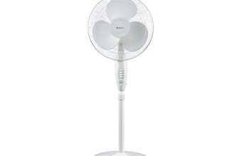 Bajaj Esteem 400 Mm Oscillating Pedestal Fan For Home | Stand Fan With Tilt Mechanism | Voltage Protection | 100% Copper Motor | High Air Delivery | 3-Speed Control | 2 Yrs Warranty 【White】
