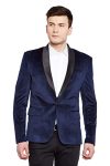WINTAGE Men’s Regular Fit Tuxedo Formal Blazer (Tuxvelvet201Color6S40_Navy Blue_40)