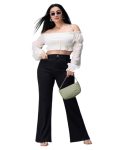 Miss Chase A+ Women’s Bootcut High Rise Regular Stretchable Denim Jeans (APAW24DEN86-81-62-28, Black, 28)