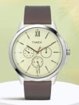 TIMEX Multifunction Beige Dial Analog Watch  – For Men