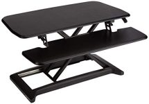 AmazonBasics Adjustable Standing Desk Attachment for Computer Monitor and Keyboard, Black
