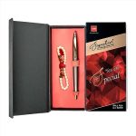 Cello Signature Pen Gift Set | Blue Ink | Pack Of 1 Rakhi & 1 Ball Pen | Premium Metal Pens for Office Use | Corporate Gifting | Stylish Gifts for Diwali|Rakhi Set |Gifts for Men and Women