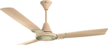RR Signature Jaipur Tamra 1200mm Designer Ceiling Fan for Home and Office | Star Rated and 40% Energy Saving (2 Year Warranty, Kanak Gold)
