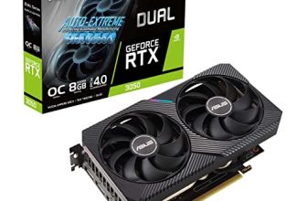Asus Dual Nvidia Geforce Rtx 3050 Oc Edition Gaming Graphics Card (Pcie 4.0, 8Gb Gddr6 Memory, Hdmi 2.1, Displayport 1.4A, 2-Slot Design, Axial-Tech Fan Design, 0Db Technology, Steel Bracket) – Pci_E