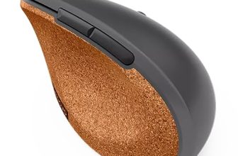 Lenovo Go Vertical Wireless Mouse | Upto 2400 DPI | Ergonomic | Soft Cushion Cork Palm Grip | 12 Months Battery Life | 6 Buttons- 3 Programmable | IR Sensor | 97g Light | 3Yr Exchange Warranty