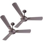 Havells 1200mm Festiva ES Ceiling Fan| Premium Finish|Energy Saving| Designer Fan for Home Decor|Elegant Look| 230 m³/min Air Delivery| Hi-Speed Low Noise|100% Copper Motor (Pack of 2, Espresso Brown)