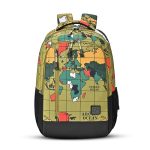 Gear Grid 5 Compartment Backpack 19″/37L Large Water Resistant School Bag/Casual Backpack/Daypack/Kids Bag for Boys/Girls (Green-Black)