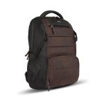Gear Aspire 3 19″/35L Faux Leather Large Water Resistant 5 Compartment Laptop Backpack/Casual Backpack/Daypack/Travel Backpack/College Bag For Men/Women(Brown-Black)
