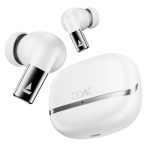 boAt Airdopes Ultra Pro (2025 Launch), 100Hrs Battery, Dual Pairing, Spatial Audio, App Support, Fast Charge, 4Mics ENx, v5.3 Bluetooth Earbuds, TWS Ear Buds Wireless Earphones with mic (Zinc White)