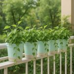 Kraft Seeds by 10CLUB Fancy Design Decorative Pots for Plants, Indoor and Outdoor Flower Pot for Home/Office/Table/Garden/Balcony Decoration (7inch, Pack of 5) Round Pots for Plants with Bottom Tray