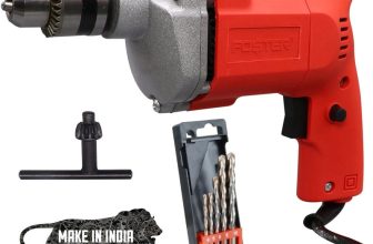 FOSTER FPD-010A Drill Machine with 5 bits | 2600 RPM ,400W |Made In India| Best Seller FPD-010A with 5 High Quality Bits Pistol Grip Drill(10 mm Chuck Size)
