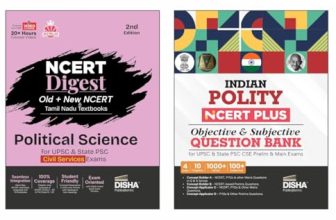 Disha Combo (set of 2 Books) Indian Polity NCERT Digest (Concept Notes) + NCERT Plus (Question Bank) for UPSC & State PSC Civil Services Prelims & Mains | NCERT Class VI – XII & TN Class X – XII | IAS