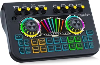 Cezo X3 Professional Live Streaming USB Audio Interface with 2 mic inputs, Multi-Channel Mixer output For Karaoke, Mobile/PC Streaming, Live Audio Broadcasting |Singing, Recording, Gaming