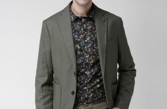 Celio Solid Single Breasted Casual Men Blazer(Brown)