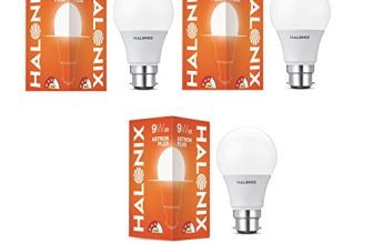 Halonix Astron Plus B22 9w LED Bulb (Cool White) – Pack of 3