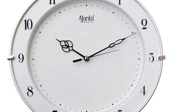 Ajanta Plastic Step Movement Round Wall Clock (White, 25.7 X 25.7 X 3.6 Cm) – Analog