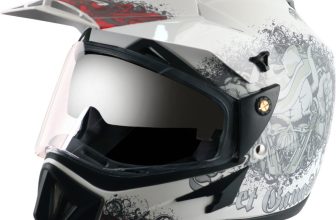 VEGA Off Road D/V Gangster Motorbike Helmet(White Red)