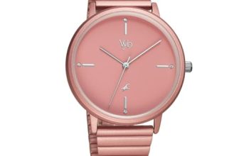 Fastrack Vyb Bliss Quartz Analog Pink Dial Pink Stainless Steel Strap Watch for Girls – FV60021KM04W