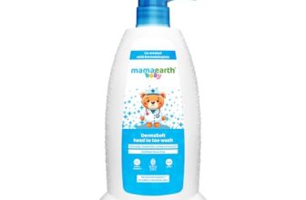 Mamaearth Baby DermaSoft Head to Toe Wash with SensiCareComplex™ for Baby’s Sensitive Skin – 250 ml | Co-created with Dermatologists for Newborns | Enriched with SensiCareComplexTM for Baby’s Sensitive Skin | Safe and Non-irritant formula*