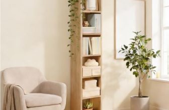 Green Soul Alba 7 Shelves Engineered Wood Book Shelf | Multipurpose Wooden Bookshelf for Home, Bedroom, Living Room, Study Room, Kids Room | Organizer | Storage | 3 Year Warranty (Oak)